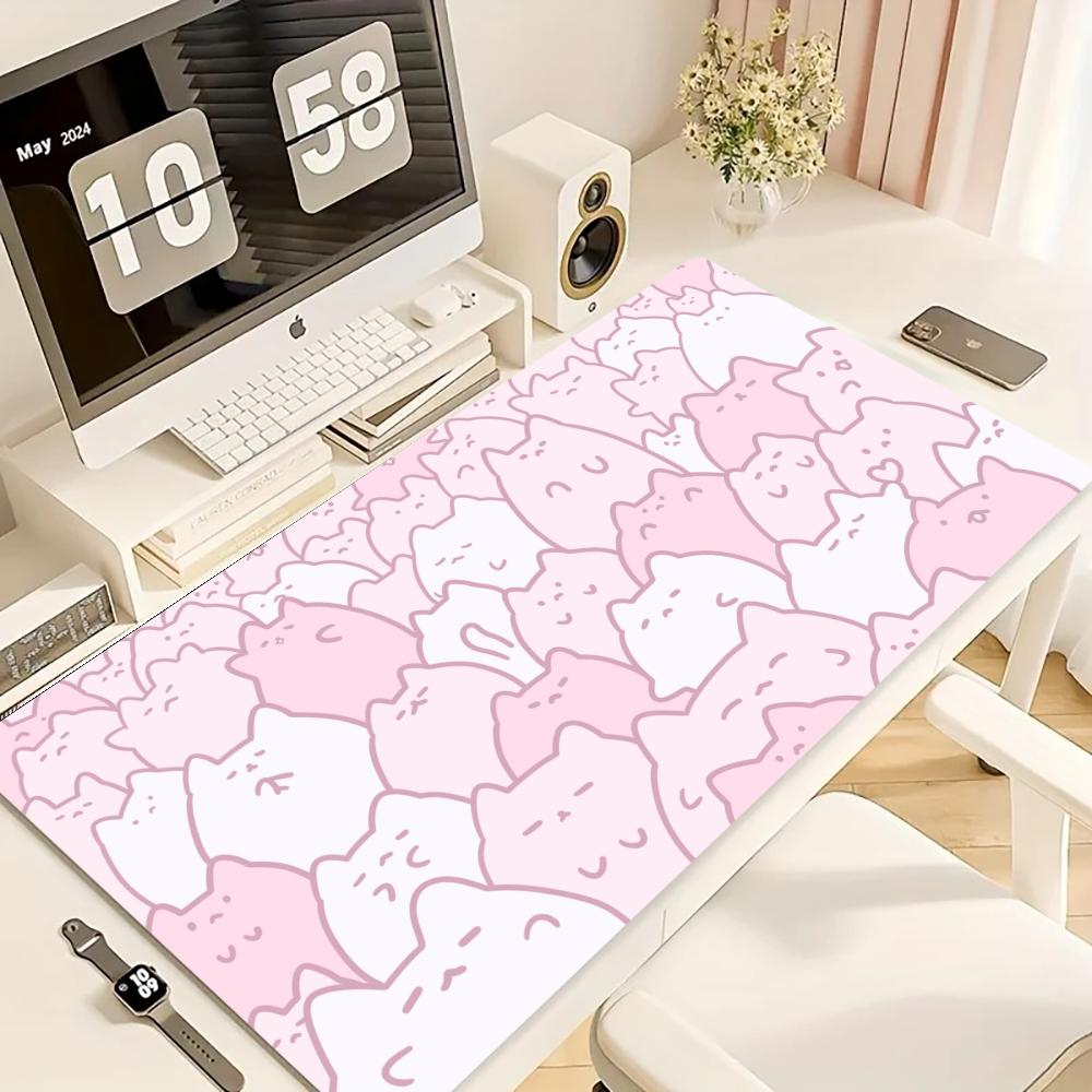 Desk Setup For Office - Gaming Mouse Pad,Large Desk Mat,Anti-slip Rubber