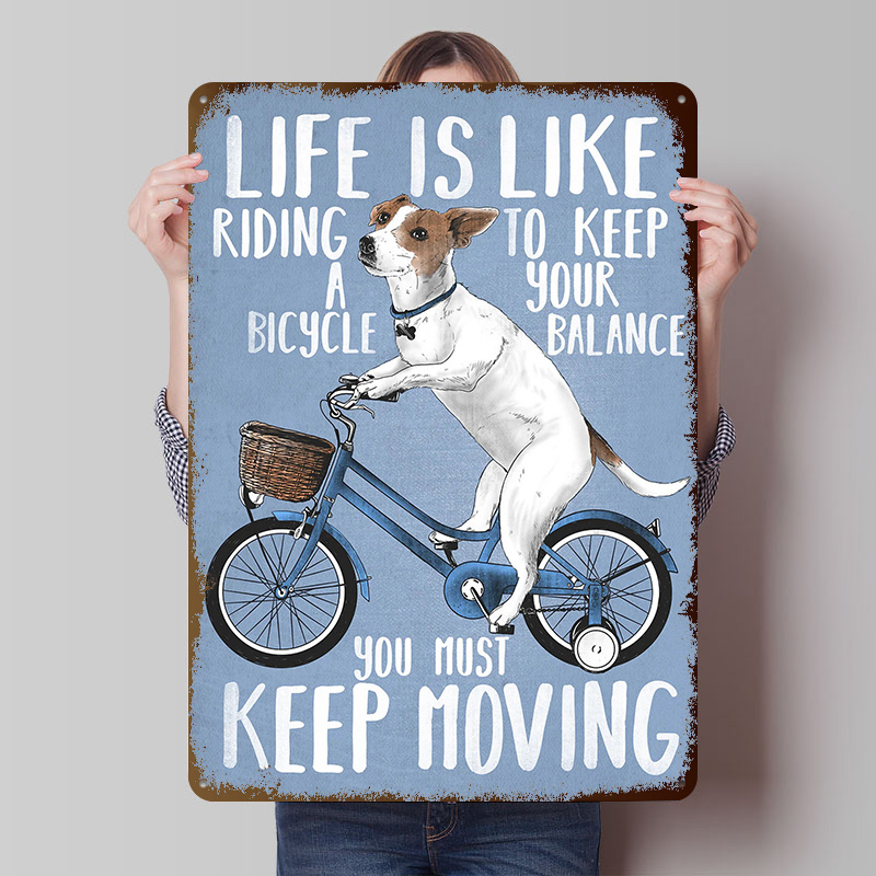 Desk Setup Poster - Life Is Like Riding a Bicy