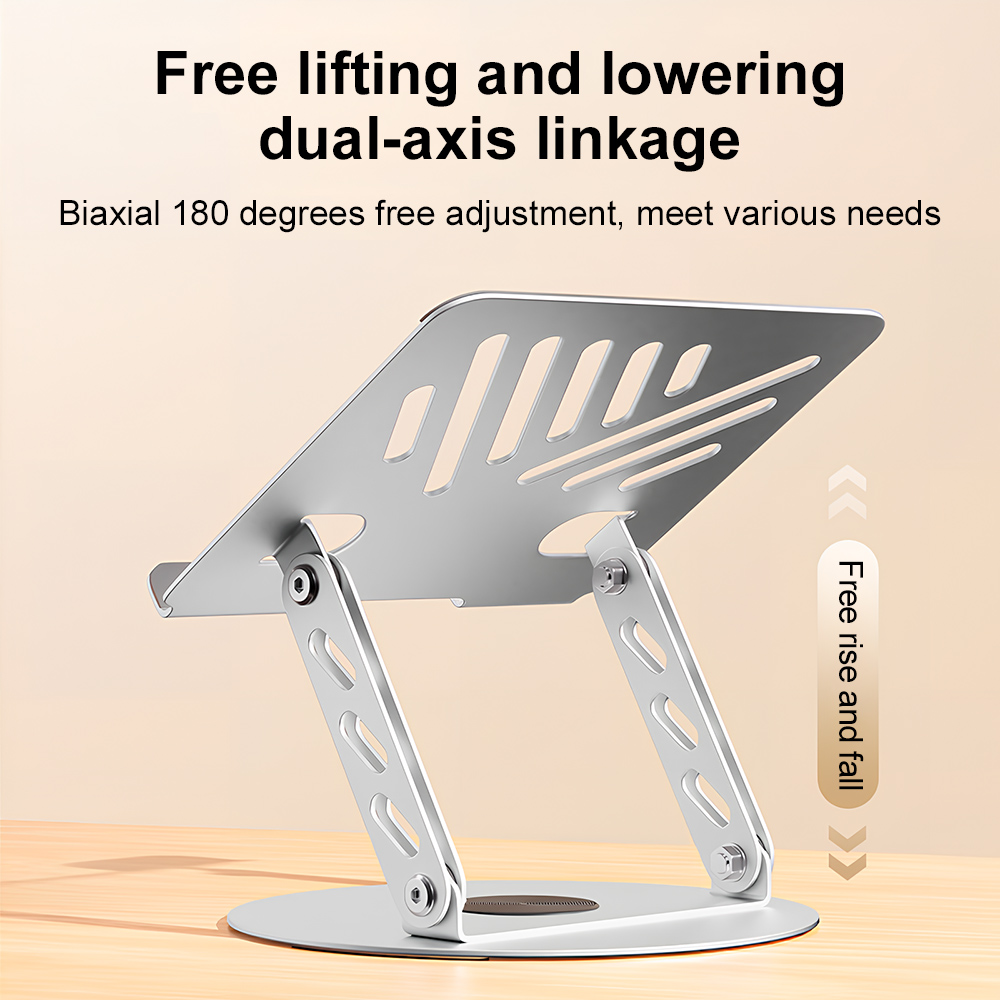 Desk Setup Gaming - 360° Rotating Laptop Stand Adjustable Foldable