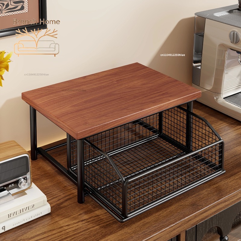 Drawer Organizer Bamboo - Kitchen Microwave Storage Rack Desktop Layered