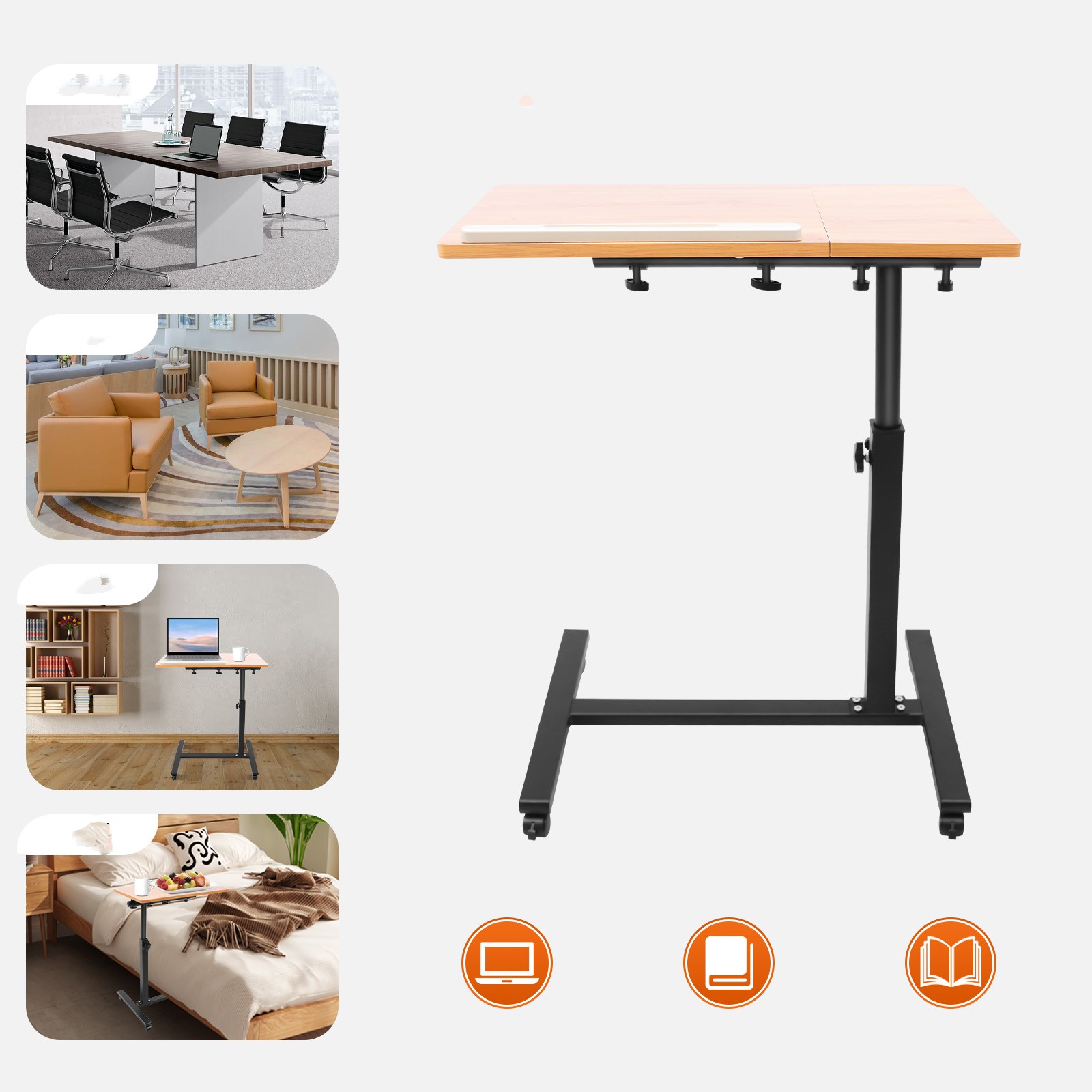 Mobile Laptop Table Adjustable - đánh giá và giá Desk Setup Notebook
