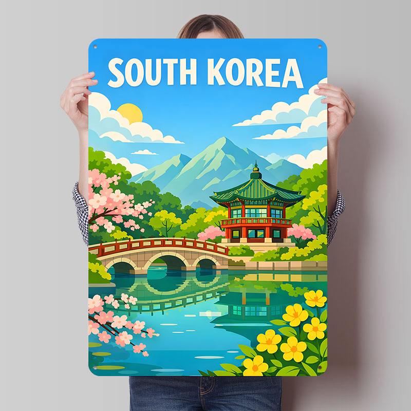 South Korea Travel Poster Cust - đánh giá và giá Desk Setup Poster