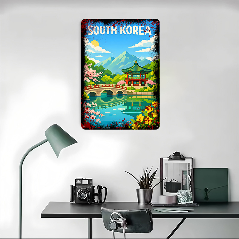 South Korea Travel Poster Cust - đánh giá và giá Desk Setup Poster