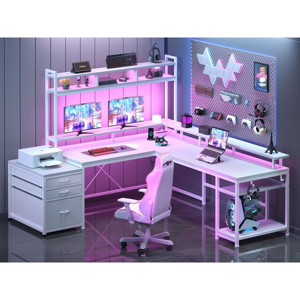104-inch L-Shaped Desk for Dua - đánh giá và giá L Shaped Desk Setup