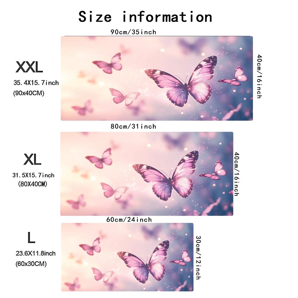 Watercolor Pink Butterfly Larg - đánh giá và giá Desk Setup With Laptop
