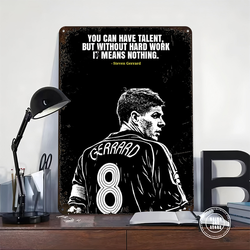Steven Gerrard Quote Metal Pos - đánh giá và giá Desk Setup Poster