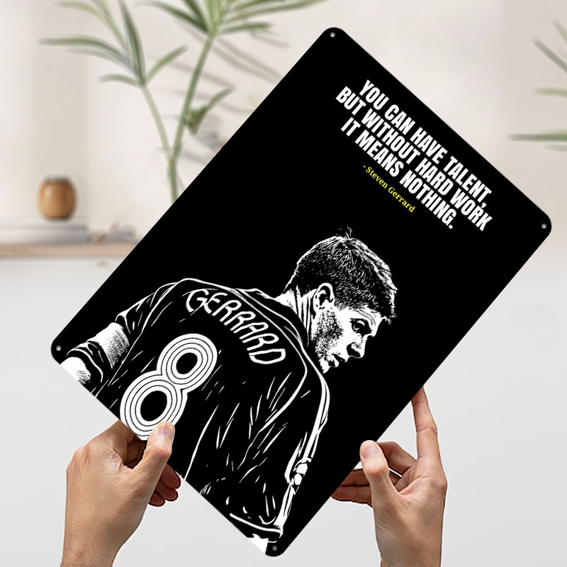 Steven Gerrard Quote Metal Pos - đánh giá và giá Desk Setup Poster