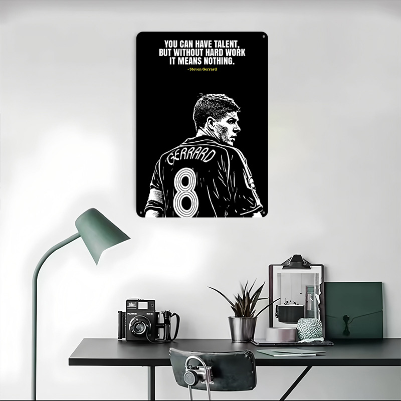 Steven Gerrard Quote Metal Pos - đánh giá và giá Desk Setup Poster
