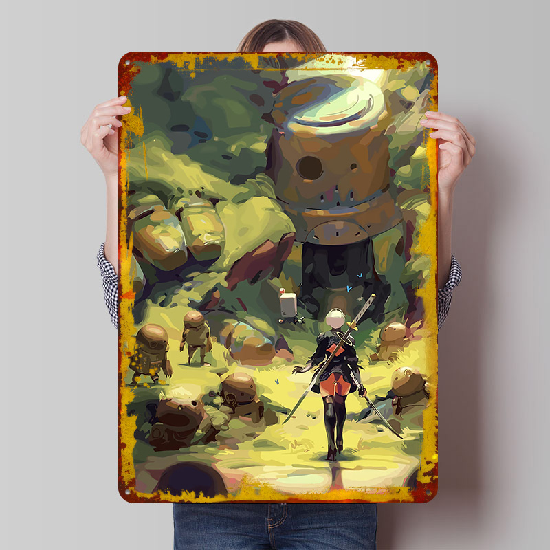 Nier Automata: 2B in Forest Me - đánh giá và giá Desk Setup Poster