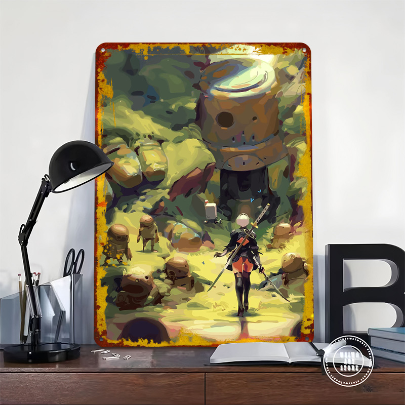 Nier Automata: 2B in Forest Me - đánh giá và giá Desk Setup Poster