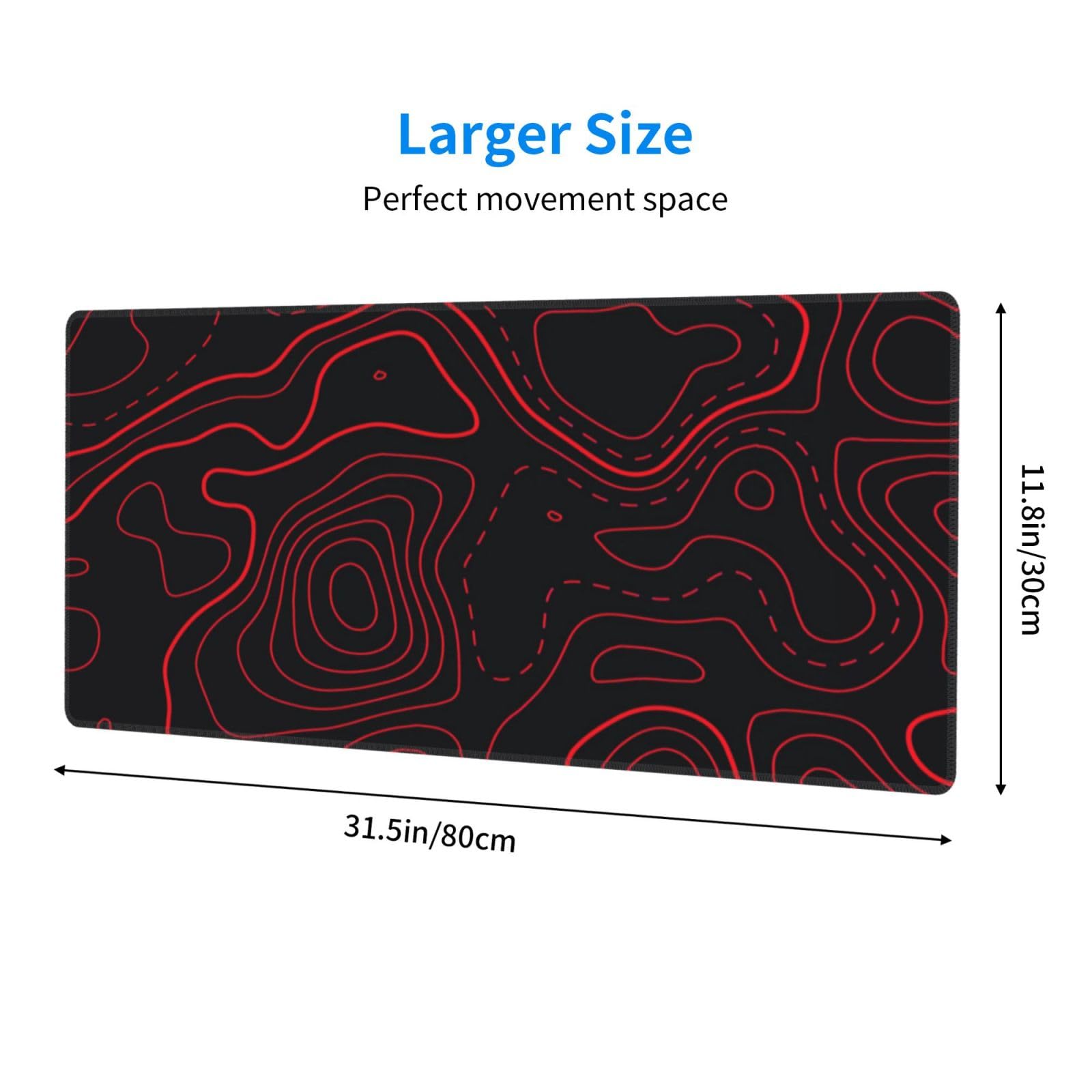 Red Black Topographic Gaming M - đánh giá và giá Desk Setup Red