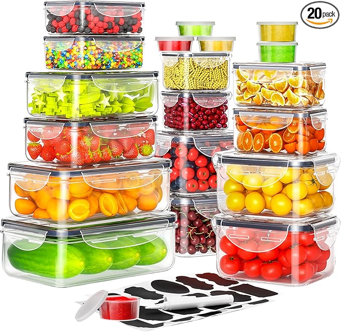 40 Pcs Airtight Food Storage C - đánh giá và giá Drawer Organizer Bamboo