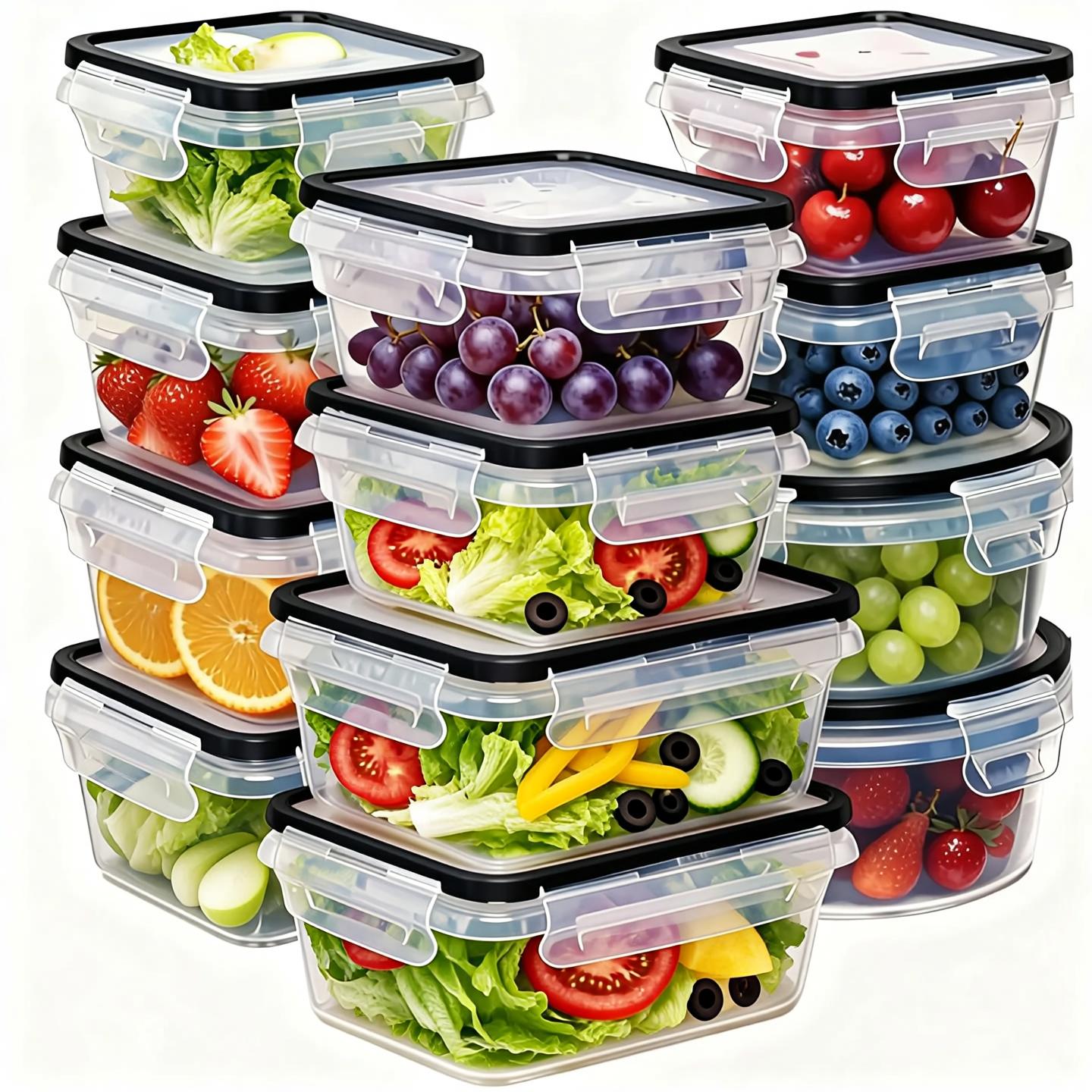 40 Pcs Airtight Food Storage C - đánh giá và giá Drawer Organizer Bamboo