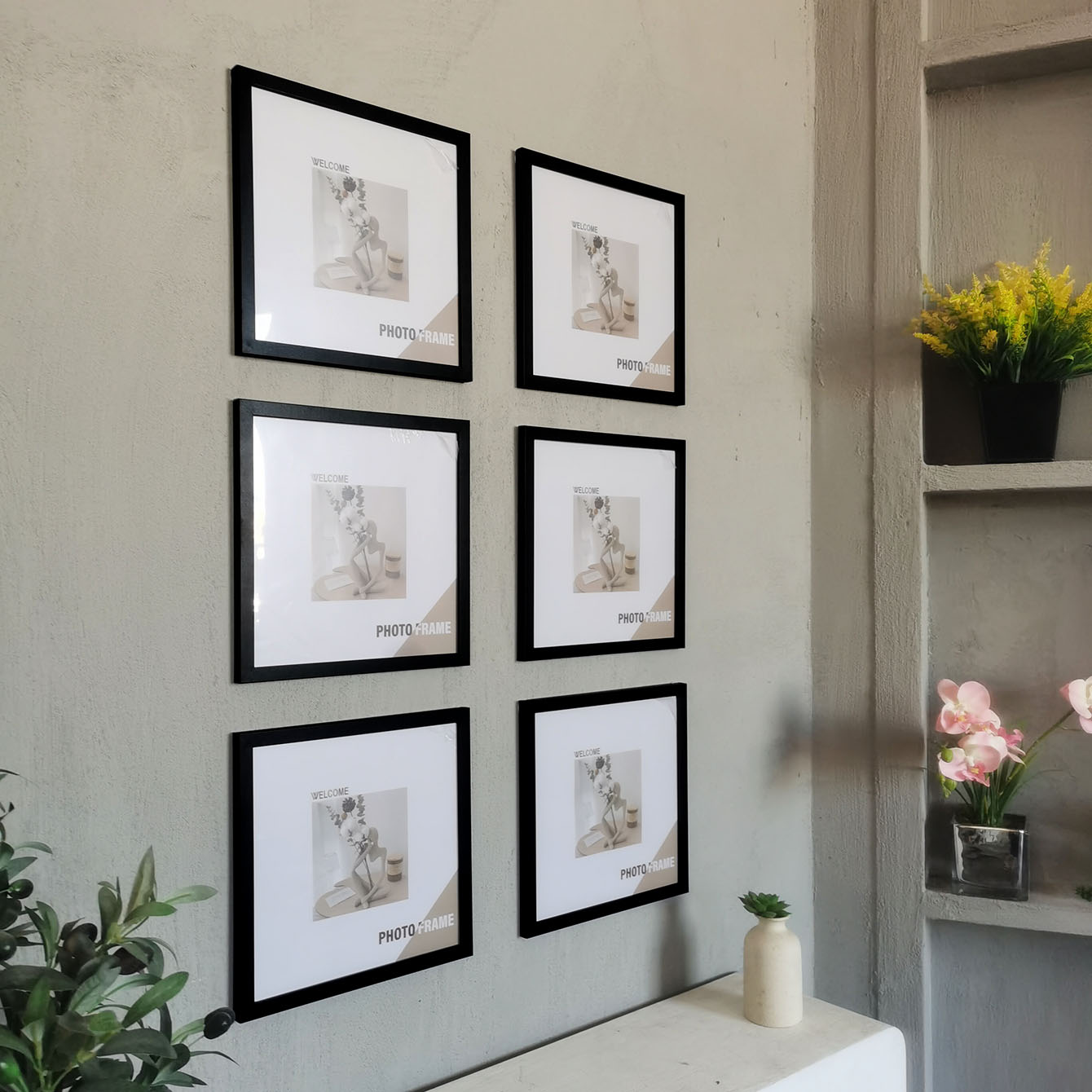 3Pcs Wood Square Photo Frames  - đánh giá và giá Desk Setup Poster