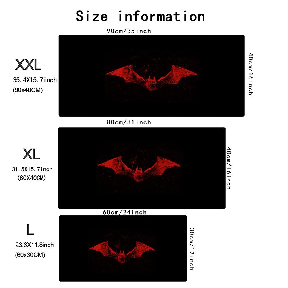 Dark Red Bat Pattern Large Gam - đánh giá và giá Desk Setup Red