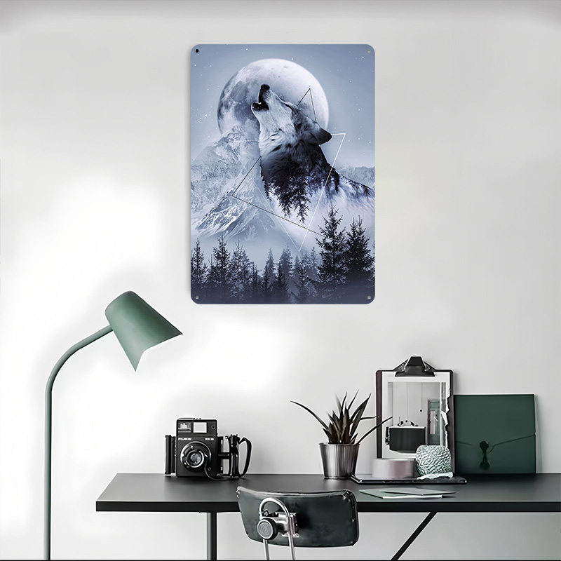 Howl With the Wolf Tin Poster  - đánh giá và giá Desk Setup Poster