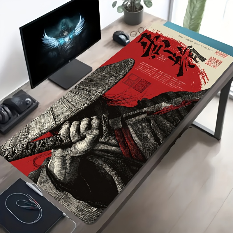 XXL Red Black Samurai Warrior  - đánh giá và giá Desk Setup Red