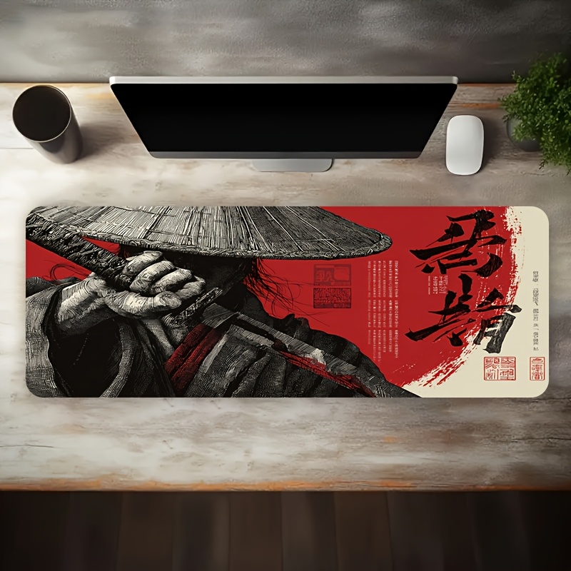 XXL Red Black Samurai Warrior  - đánh giá và giá Desk Setup Red