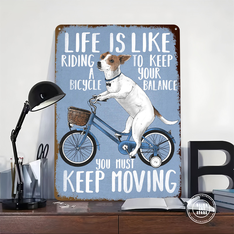 Life Is Like Riding a Bicy Met - đánh giá và giá Desk Setup Poster