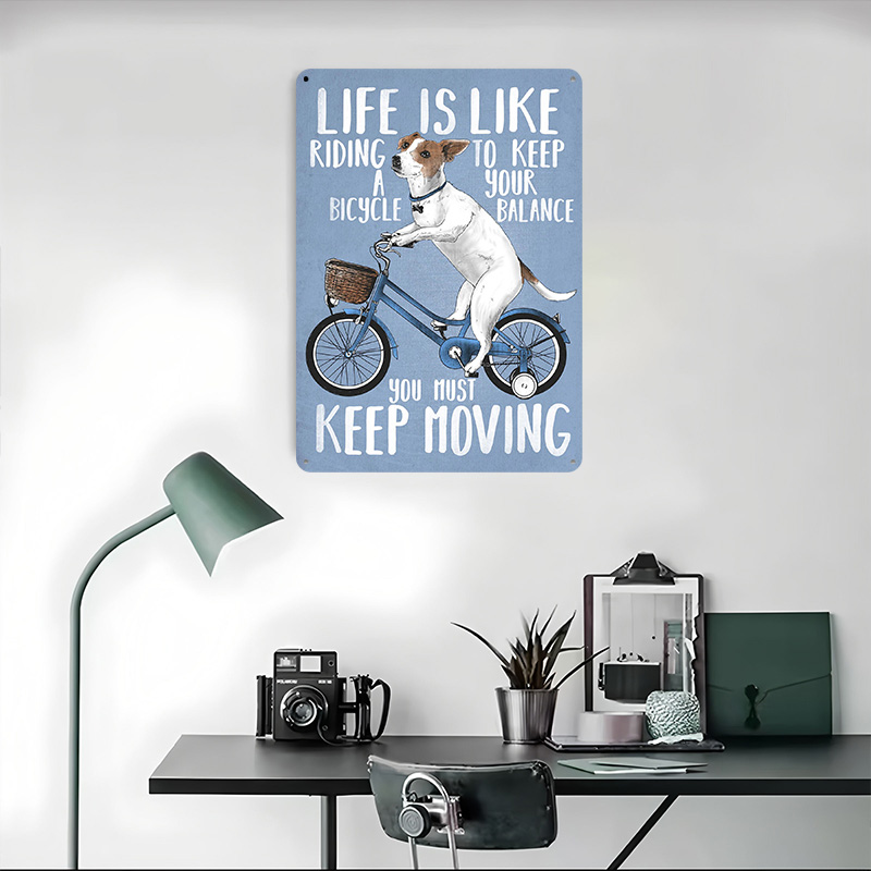 Life Is Like Riding a Bicy Met - đánh giá và giá Desk Setup Poster