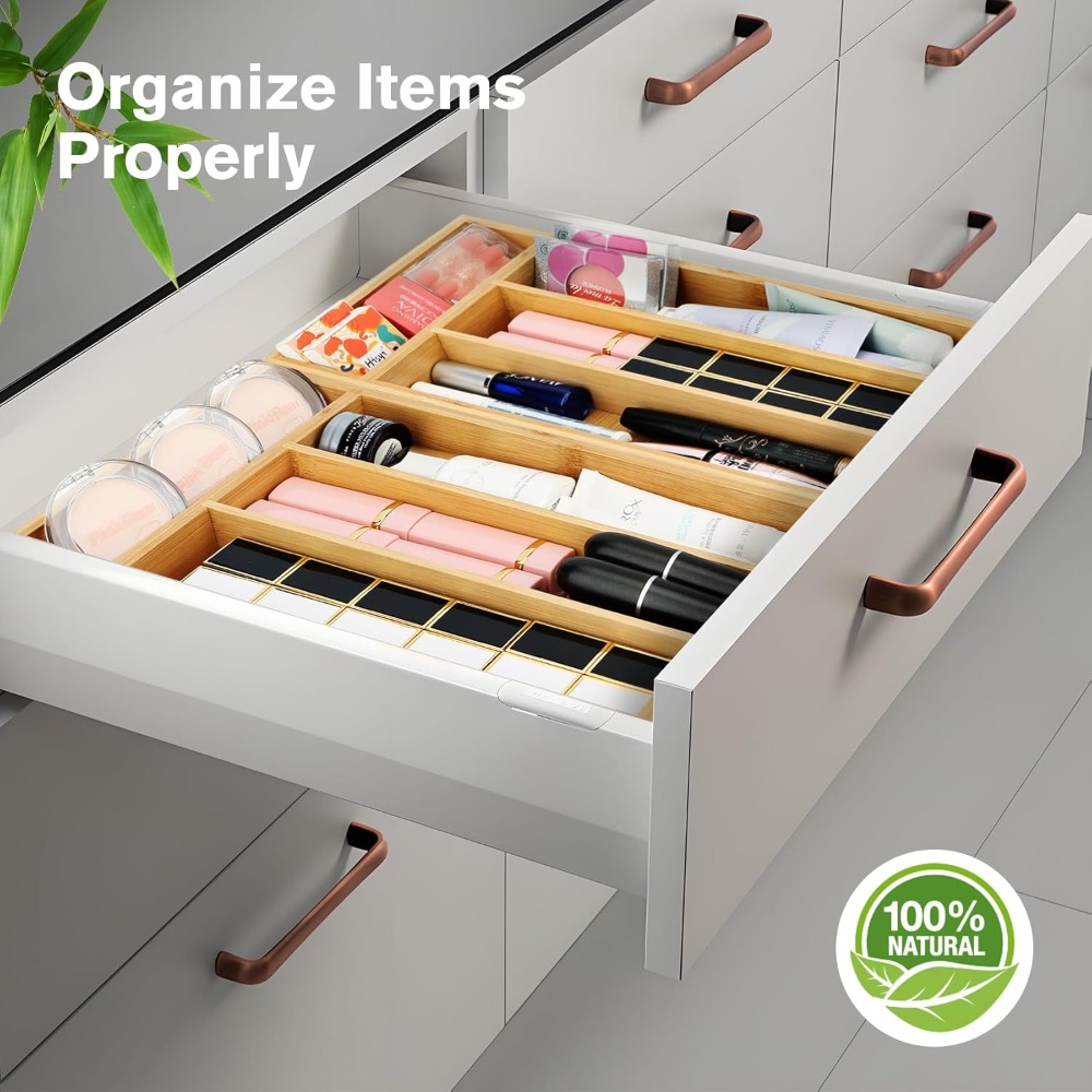 Durable Bamboo Drawer Organize - đánh giá và giá Drawer Organizer Bamboo