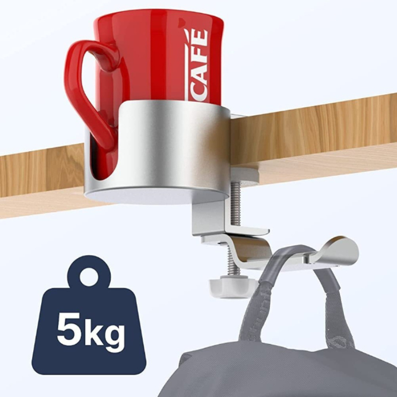 360° Rotating Cup Holder Alumi - đánh giá và giá Desk Setup Headphones