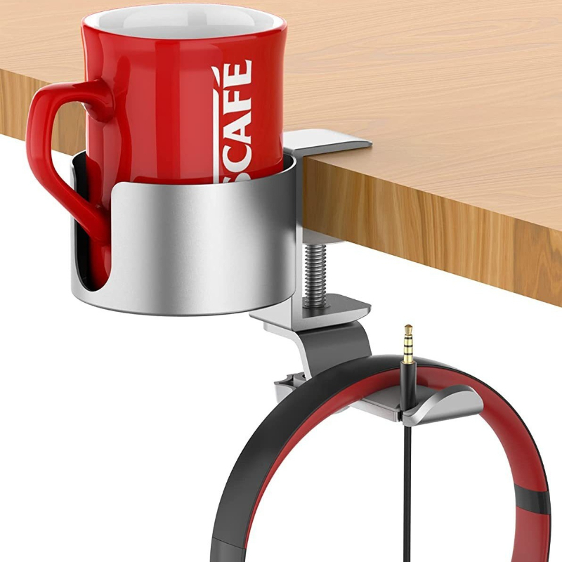 360° Rotating Cup Holder Alumi - đánh giá và giá Desk Setup Headphones