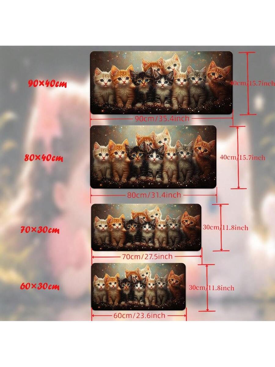 Cute Kitten Gaming Mouse Pad D - đánh giá và giá Desk Setup With Laptop