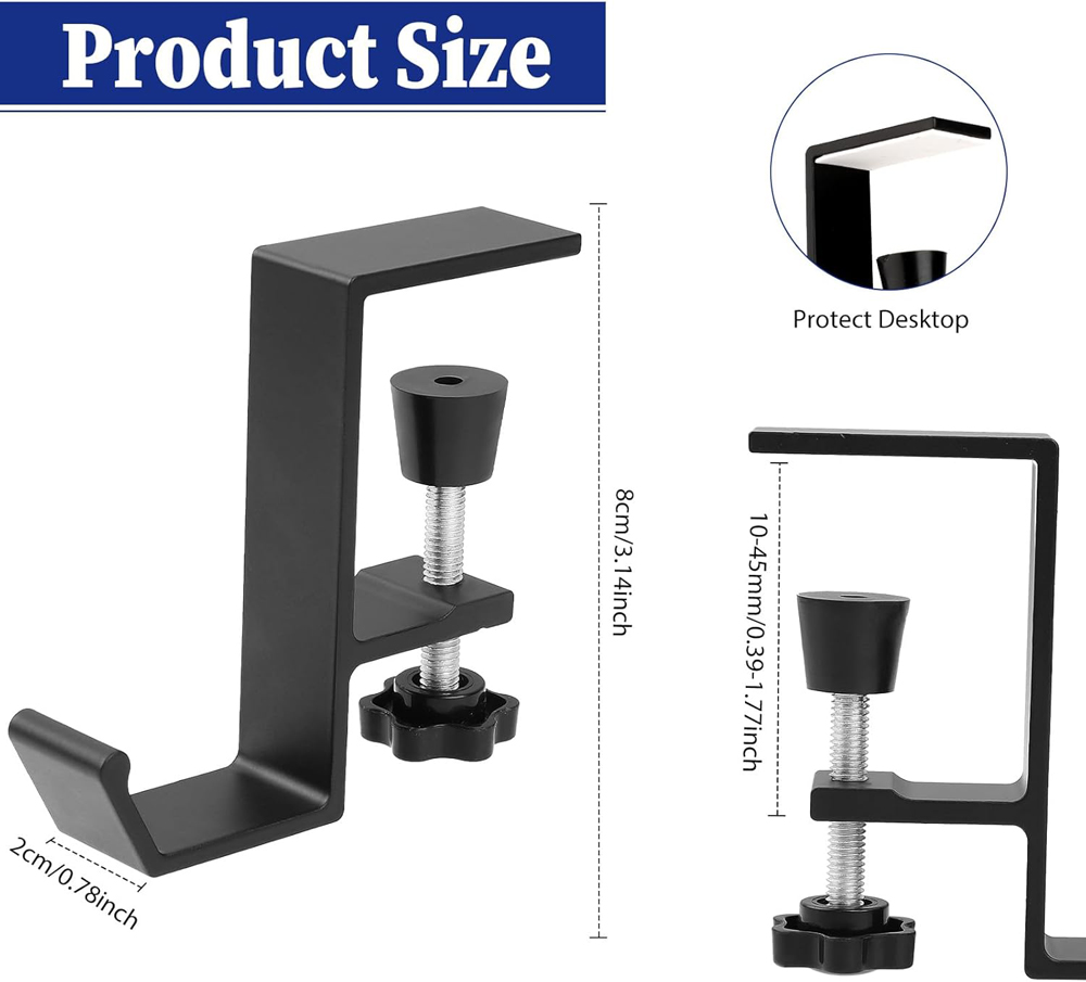 Aluminum Alloy Headphone Hook  - đánh giá và giá Desk Setup Gaming