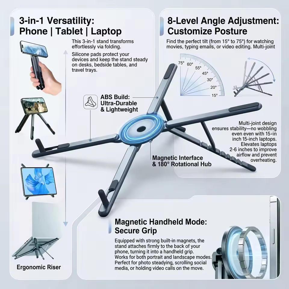 Portable Magnetic Phone Holder - đánh giá và giá Desk Setup Notebook