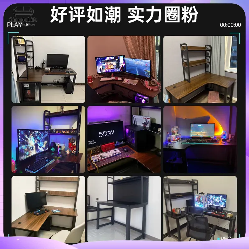 Corner Gaming Desk Computer De - đánh giá và giá Desk Setup Dual Monitor
