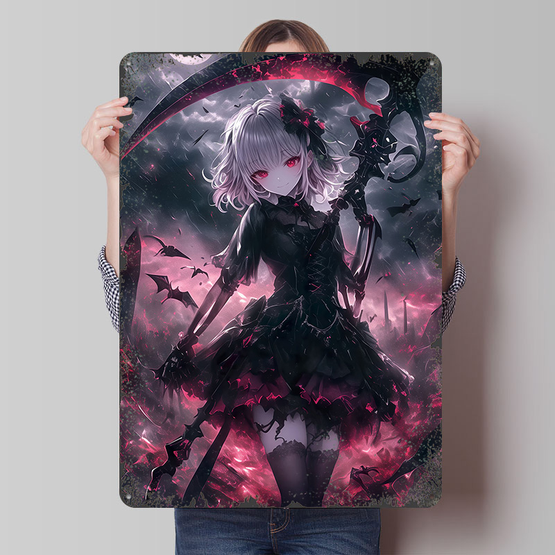 Demon Grim Reaper Girl Poster  - đánh giá và giá Desk Setup Poster