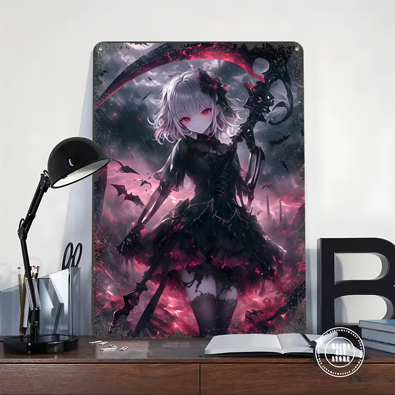 Demon Grim Reaper Girl Poster  - đánh giá và giá Desk Setup Poster