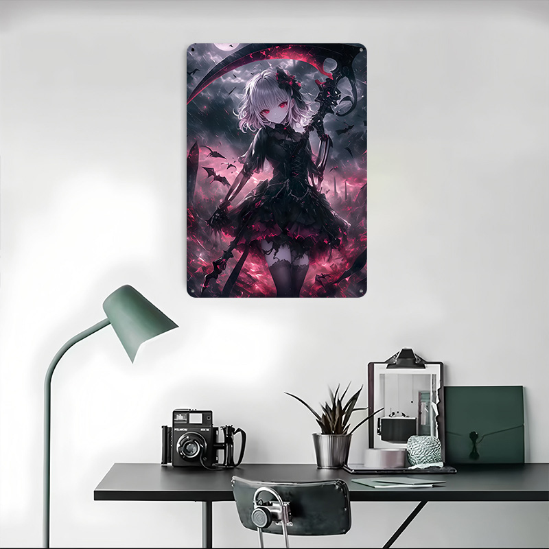 Demon Grim Reaper Girl Poster  - đánh giá và giá Desk Setup Poster