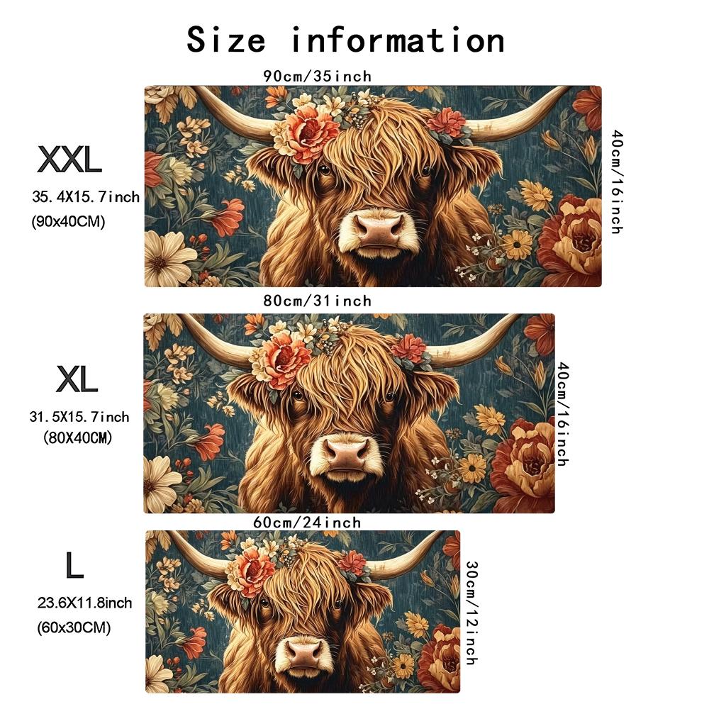 Vintage Highland Cow Floral Ga - đánh giá và giá Desk Setup With Laptop