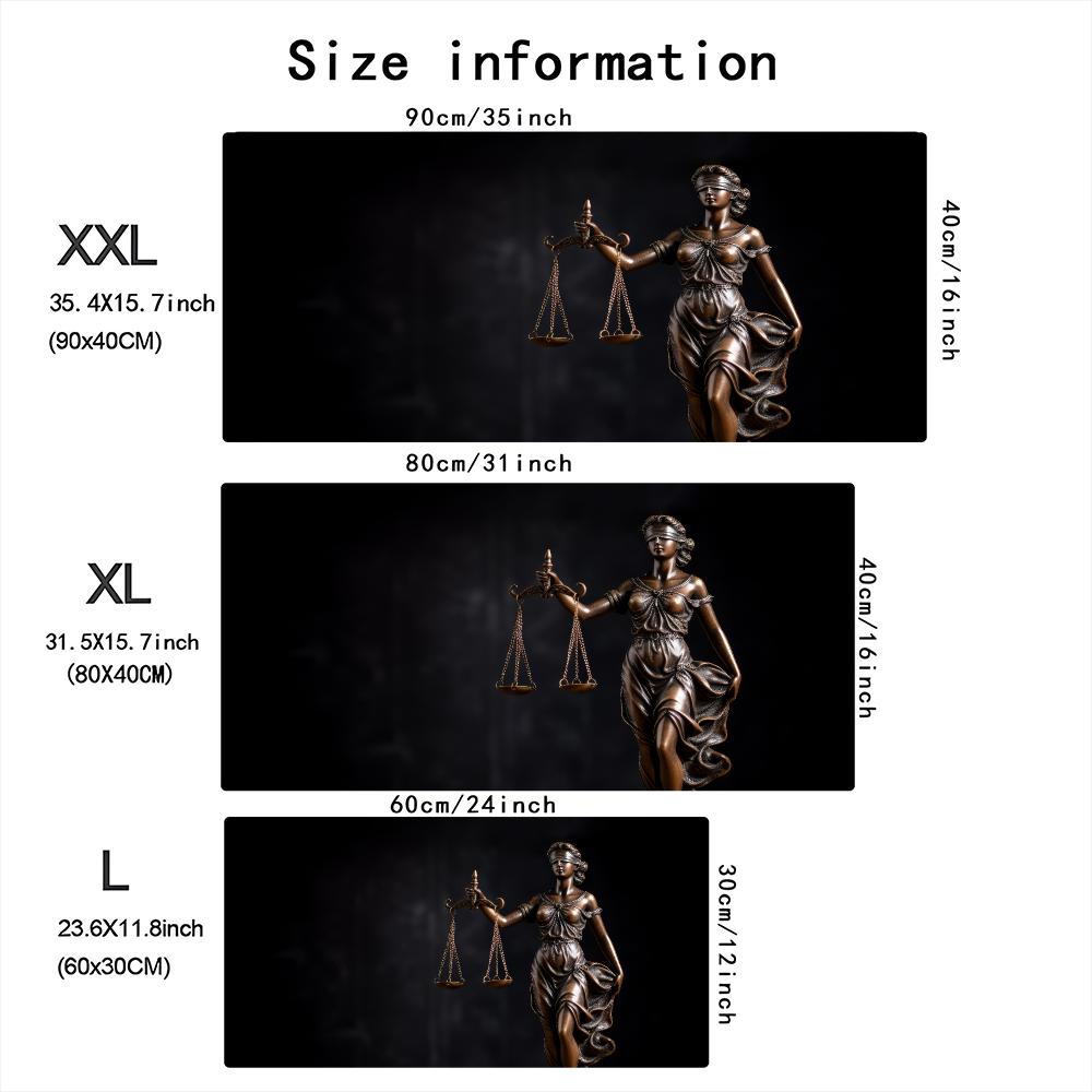Lady Justice Statue Theme Larg - đánh giá và giá Desk Setup With Laptop