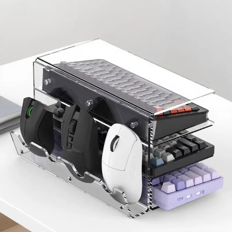 Keyboard Stand 3 Tier Acrylic  - đánh giá và giá Desk Setup Gaming