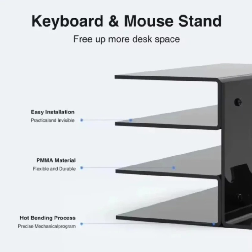 Keyboard Stand 3 Tier Acrylic  - đánh giá và giá Desk Setup Gaming