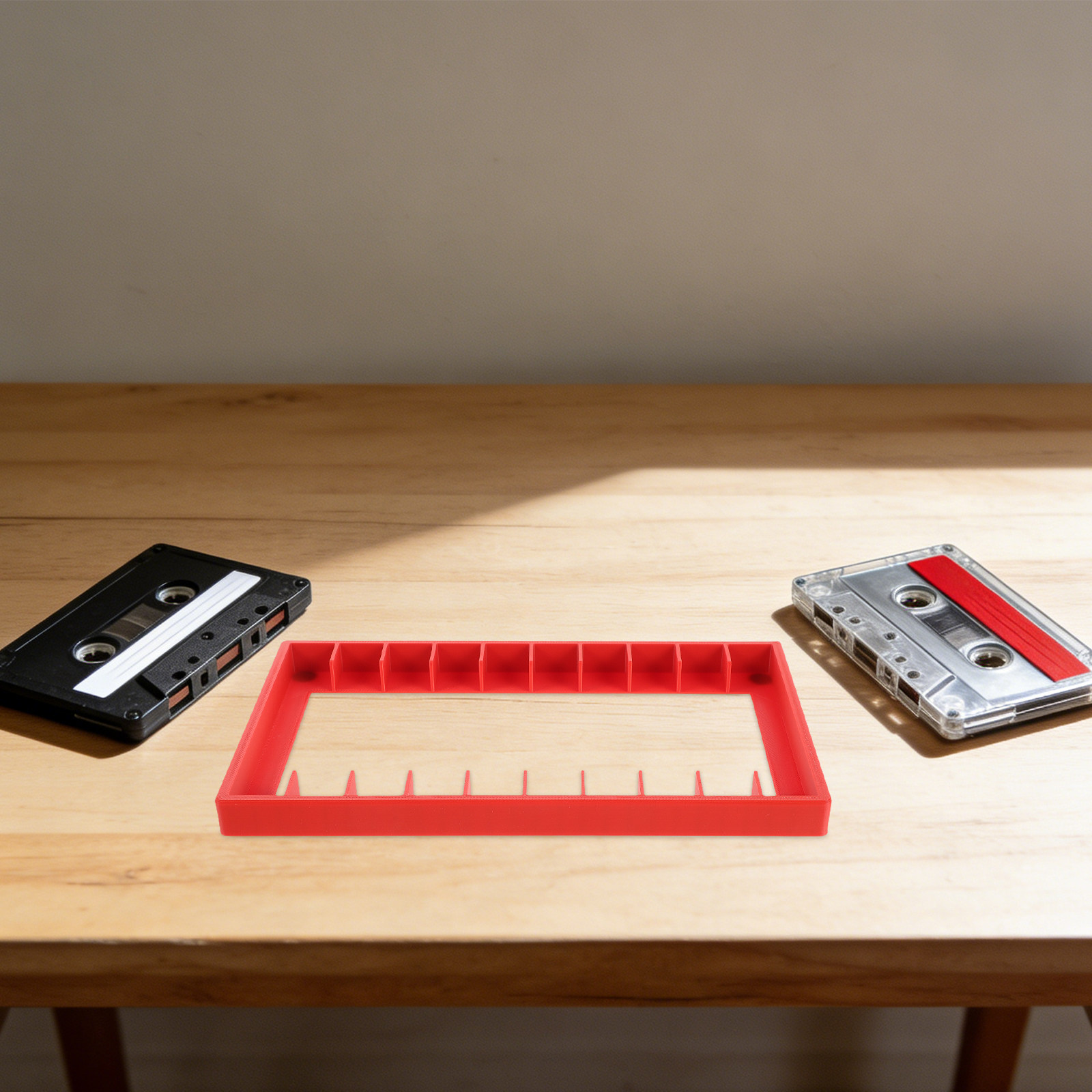 Cassette Storage Organizer She - đánh giá và giá Desk Setup Red