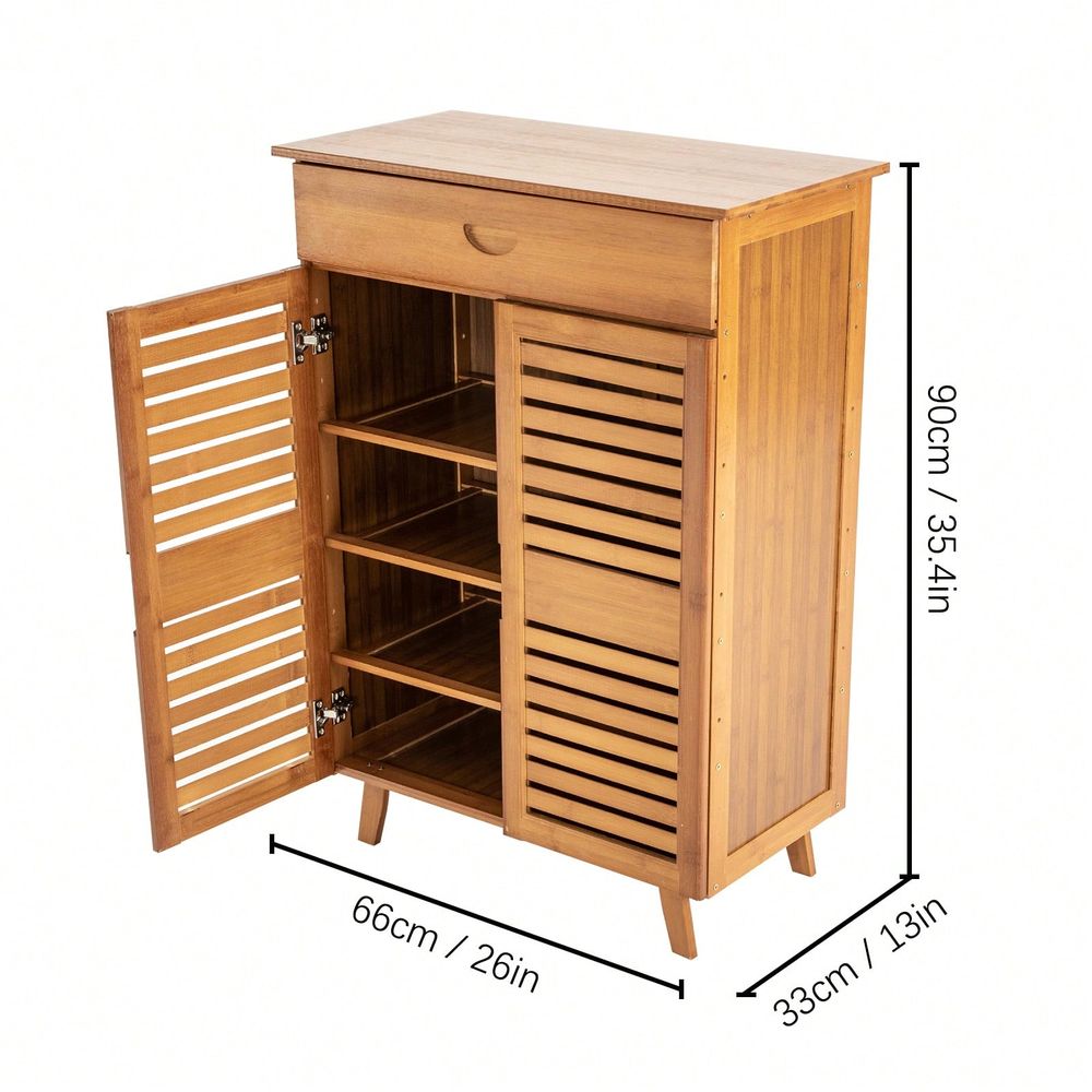 Bamboo Shoe Cabinet With 2 Doo - đánh giá và giá Drawer Organizer Bamboo