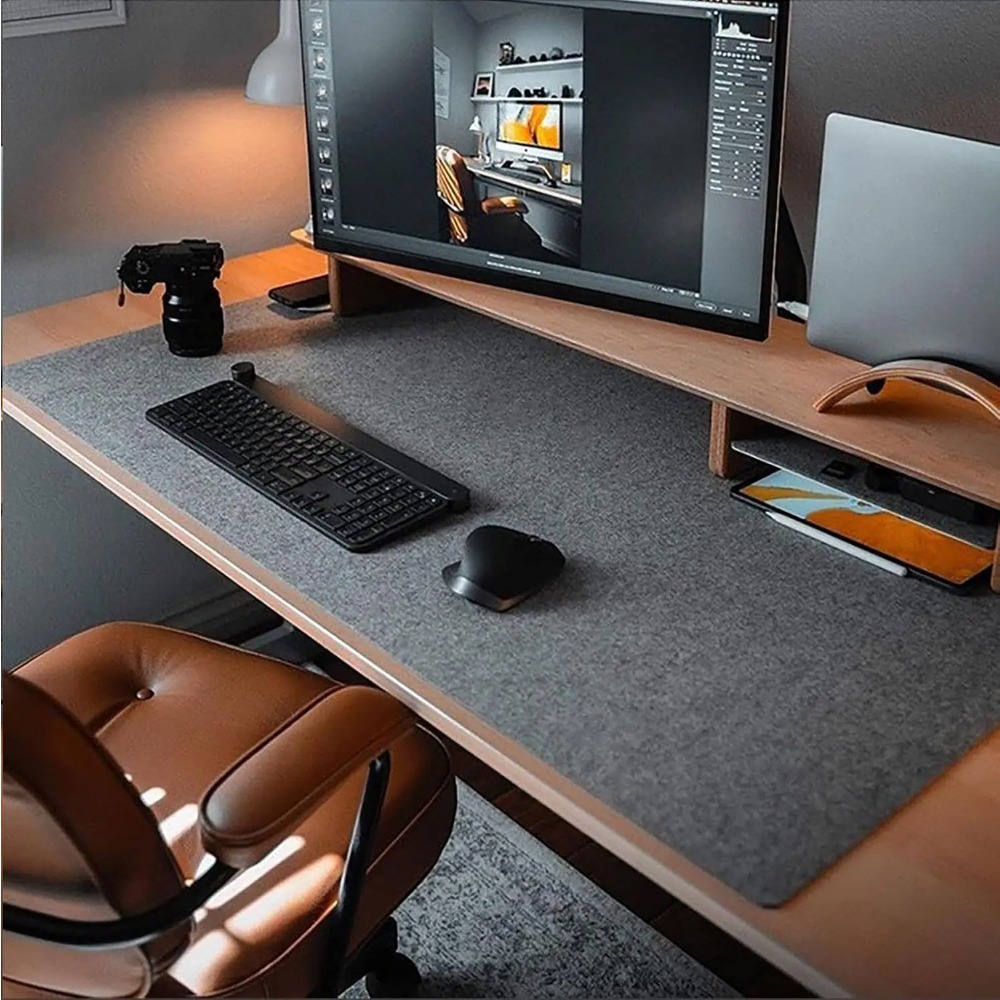 Felt Desk Mat Computer Mat for - đánh giá và giá Desk Setup Ergonomic