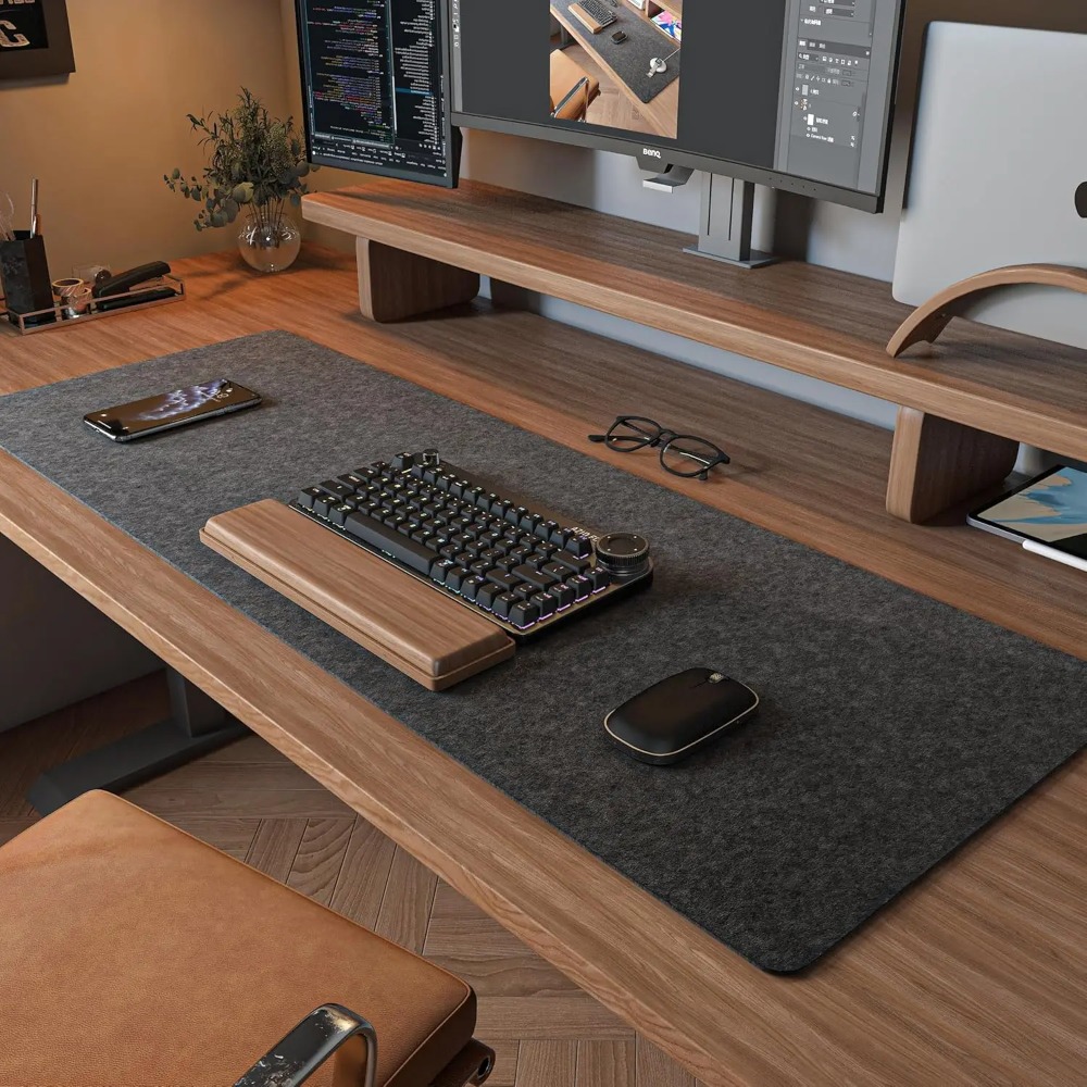 Felt Desk Mat Computer Mat for - đánh giá và giá Desk Setup Ergonomic