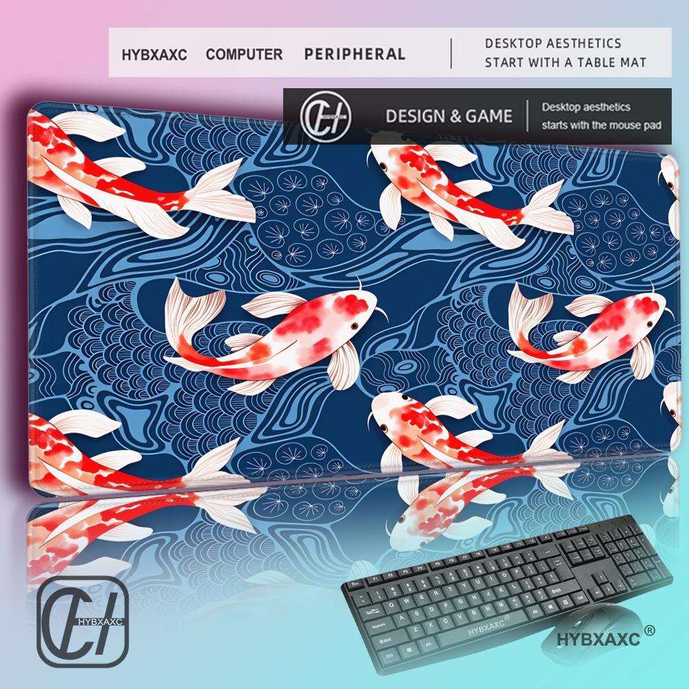 HYBXAXC Japanese Koi Fish Desk - đánh giá và giá Desk Setup Red