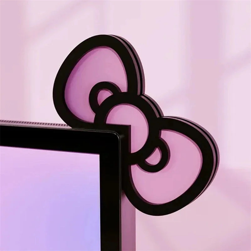 Kawaii Pink Acrylic Bow Monito - đánh giá và giá Desk Setup Gaming