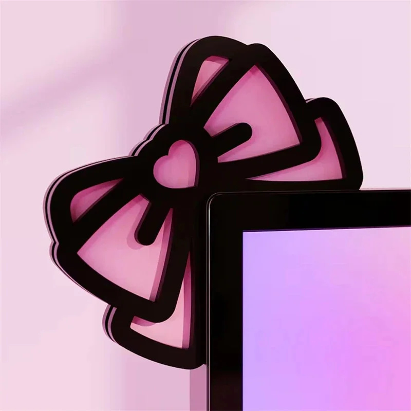 Kawaii Pink Acrylic Bow Monito - đánh giá và giá Desk Setup Gaming