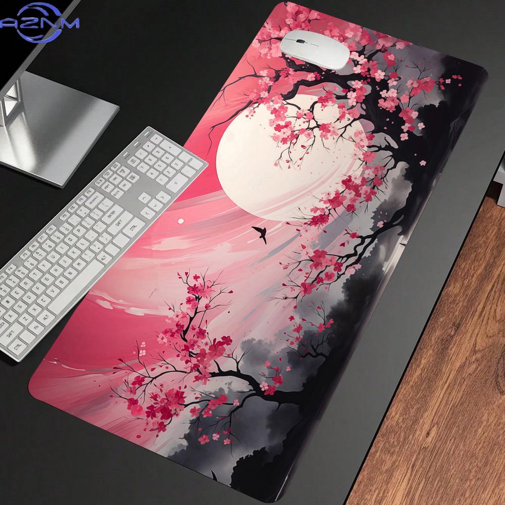 Red and Black Art Landscapes M - đánh giá và giá Desk Setup Red