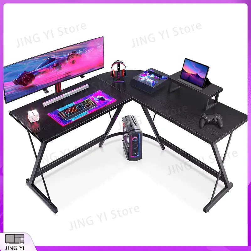 L Shaped Gaming Desk with Moni - đánh giá và giá L Shaped Desk Setup