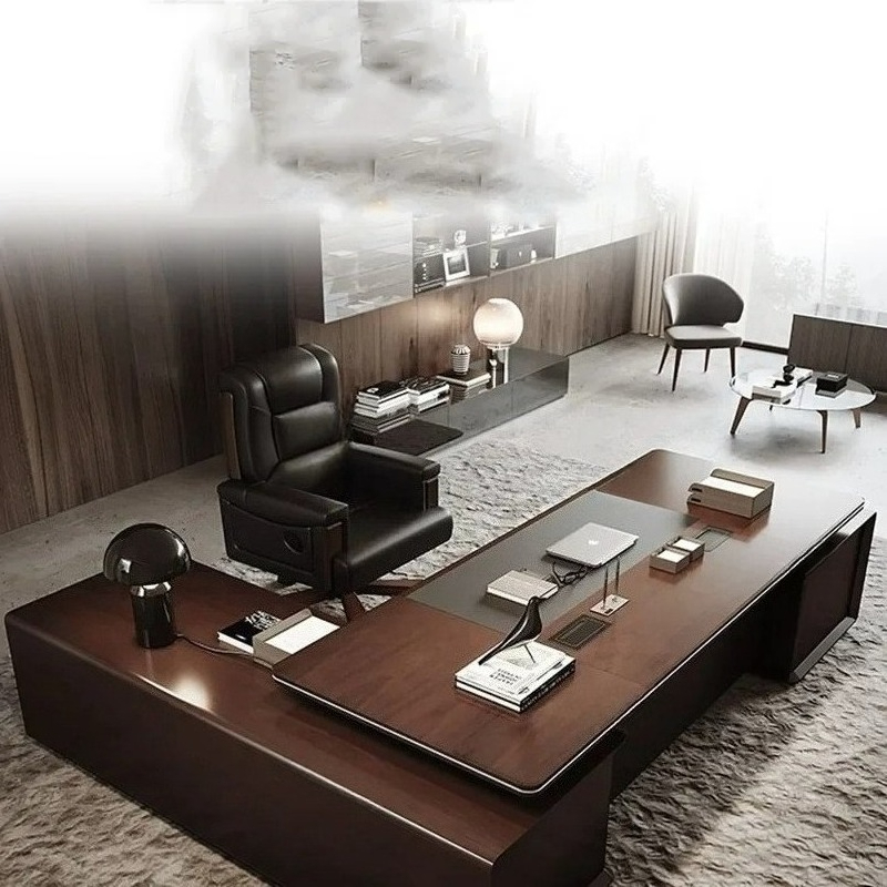 Modern Office Storage Executiv - đánh giá và giá Desk Setup With Laptop