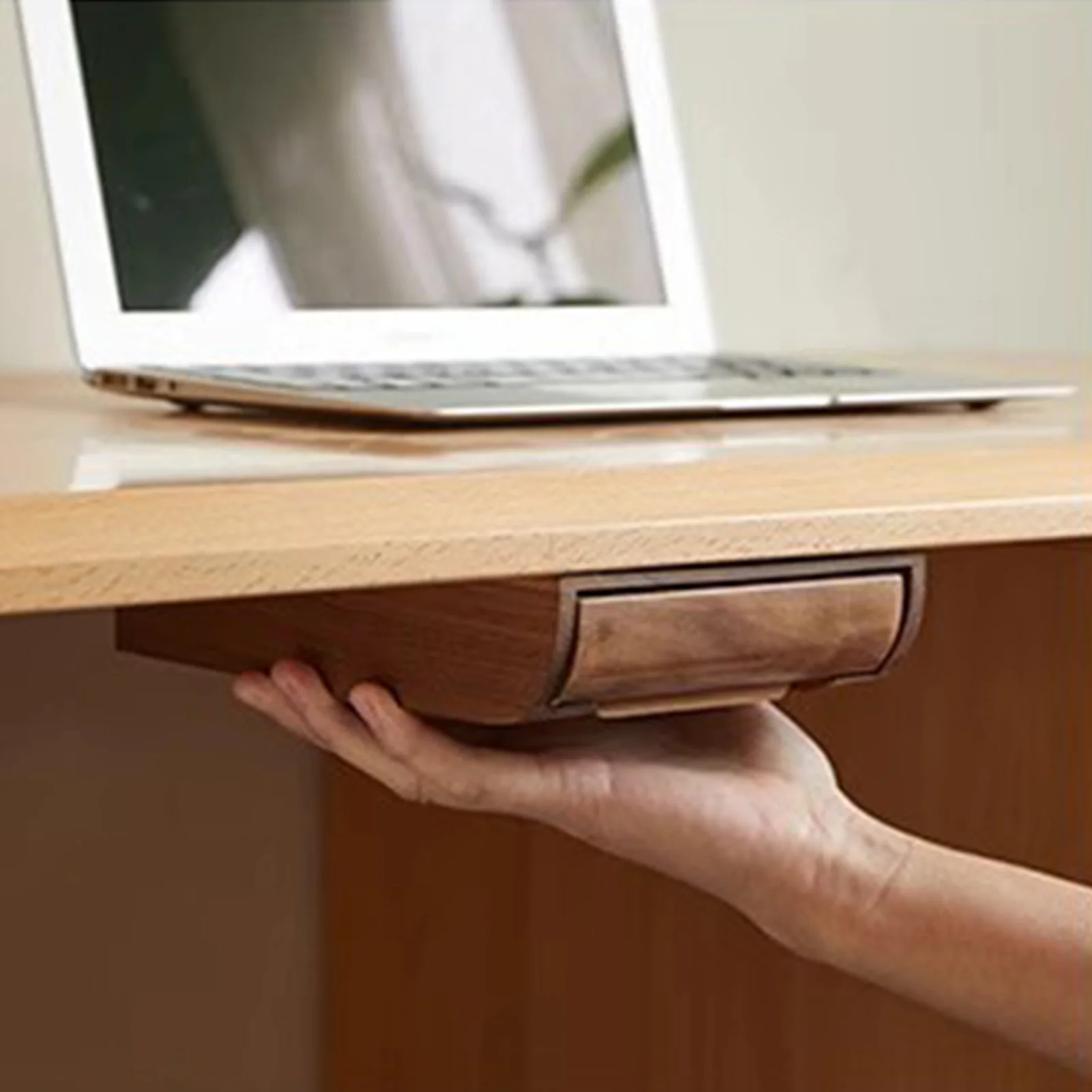Storage Box Bamboo Under Desk  - đánh giá và giá Drawer Organizer Bamboo