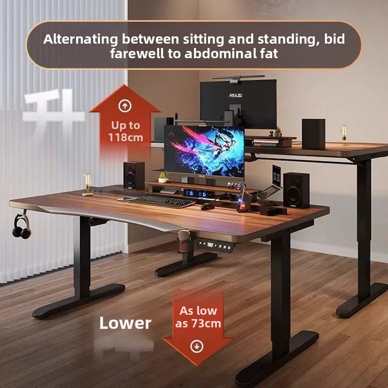 Height Adjustable Computer Des - đánh giá và giá L Shaped Desk Setup